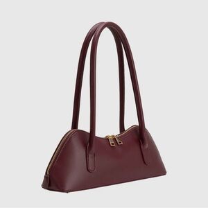 Melie Bianco Burgundy Gold Hardware Shoulder Bag NWT Vegan Faux Leather